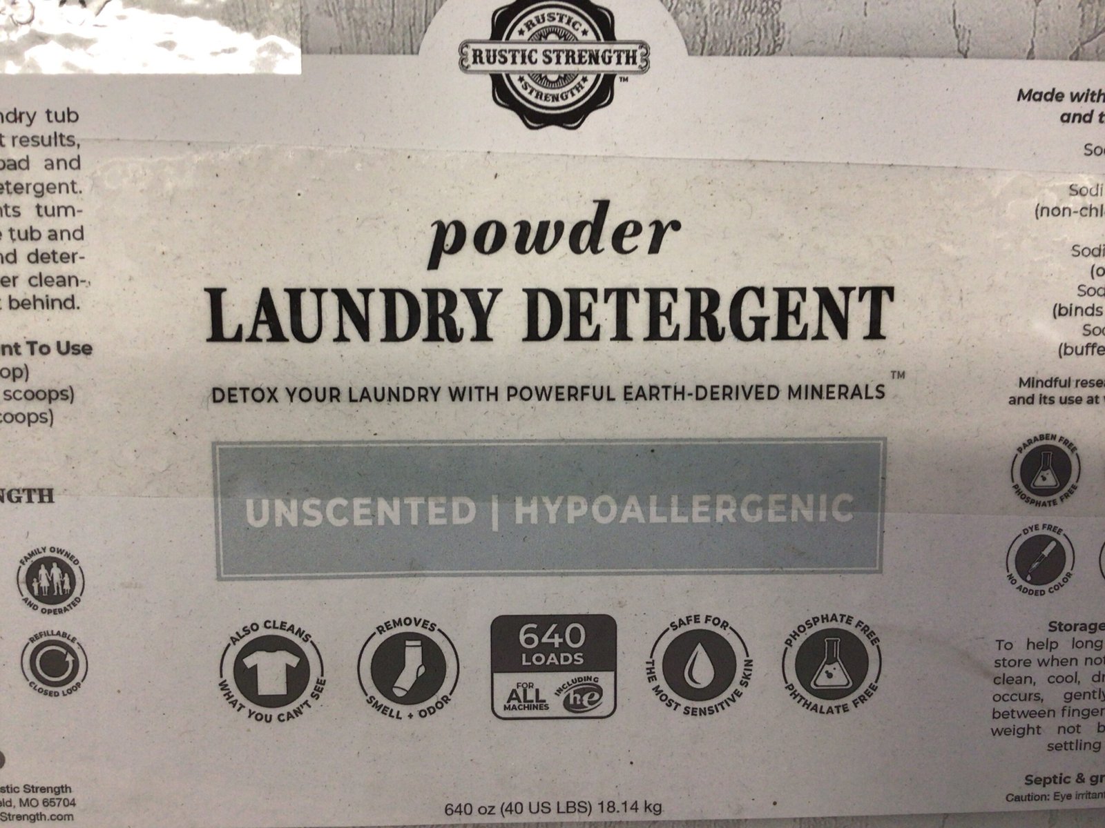 Powder Laundry Detergent (40-lb Bag-in-Box)