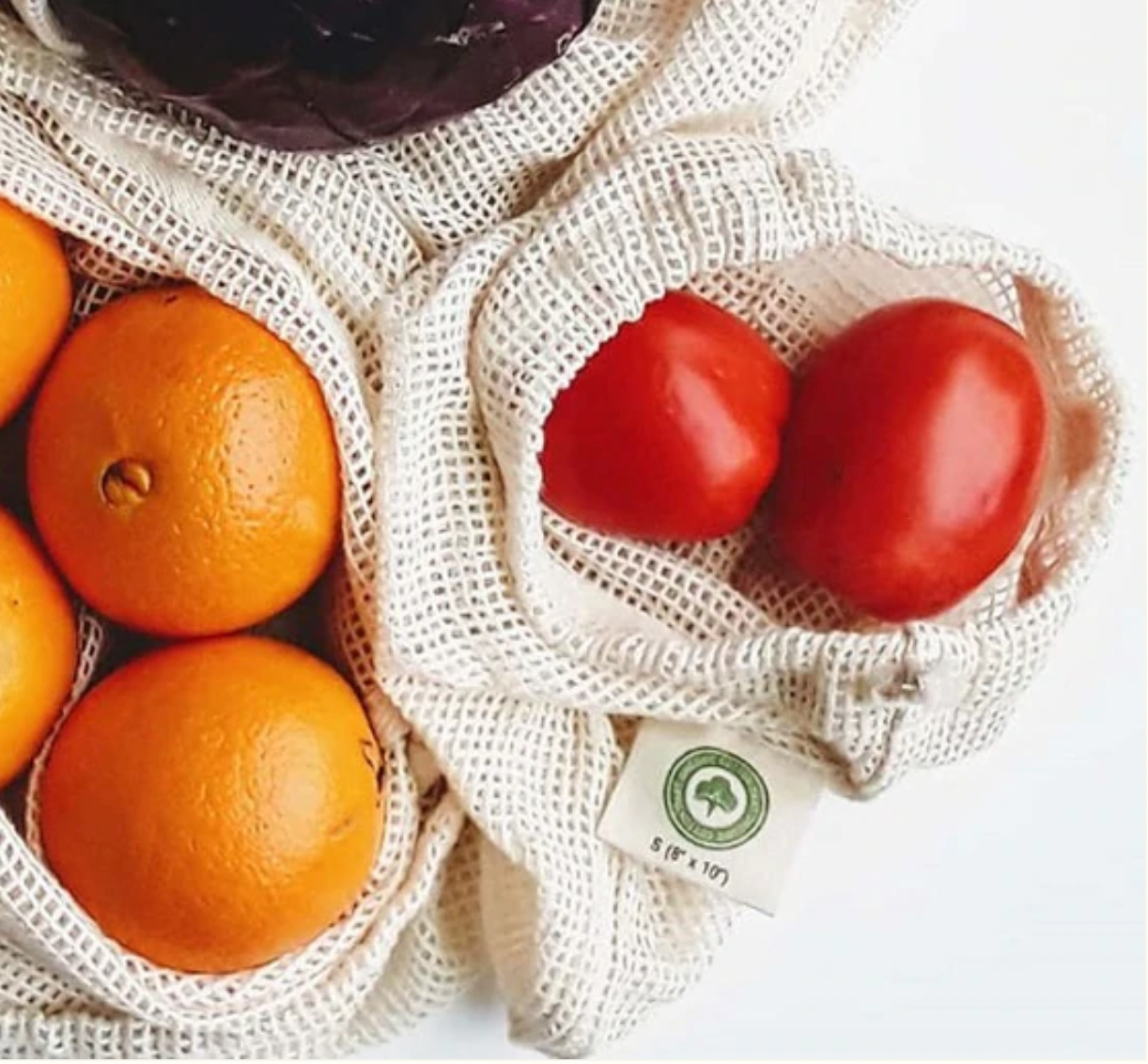 Reusable Cotton Produce Bags - Pack of 5