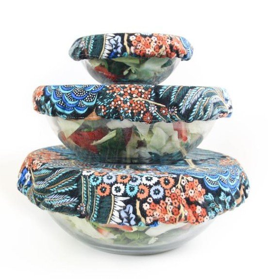 One world zero waste - Bowl and Plate Covers - 3 pack