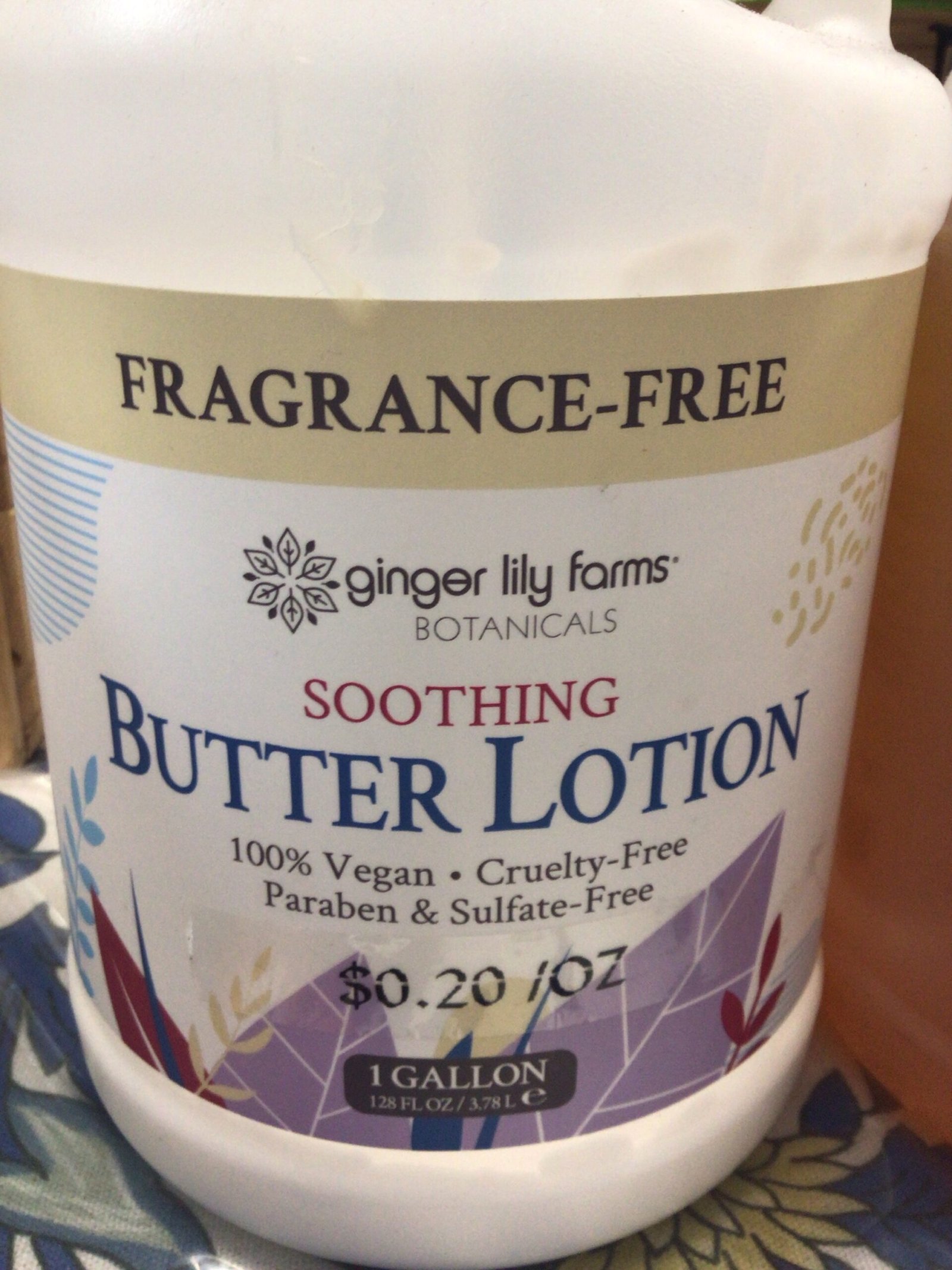 Bulk Fragrance Free Butter Lotion